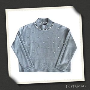 CLICHE Pearl Studded Sweater